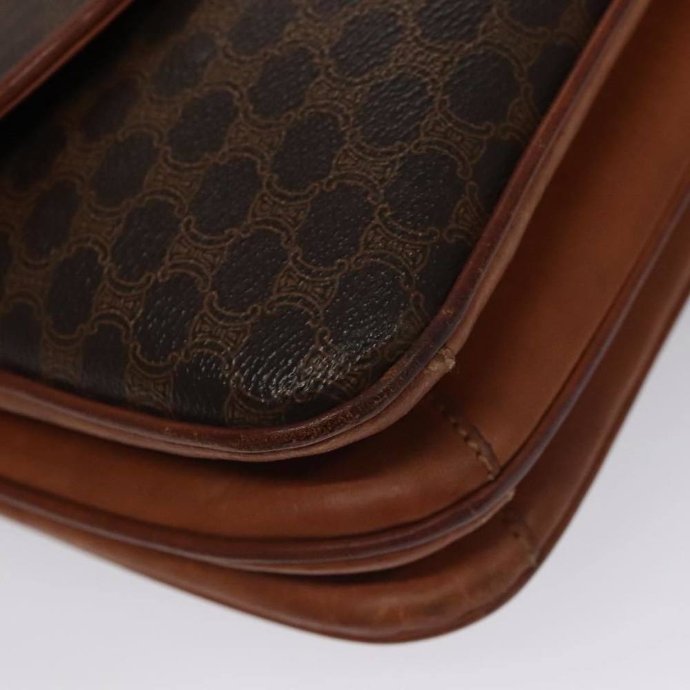 CELINE Macadam Canvas Shoulder Bag PVC Leather Brown Auth 108734 - Picture 15 of 16